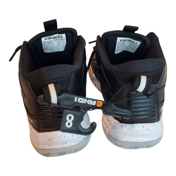 NWT  AND1 SZ 8  Men's Black Heatcheck Basketball Shoes - Picture 6 of 9